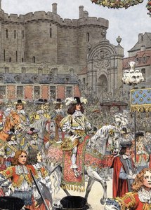 Einzug in Paris von Ludwig XIV., bekannt als der Sonnenkönig von Maurice Leloir