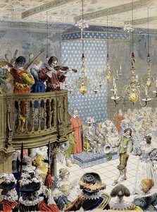 Der Ball am Hof (unter Ludwig XIII) - in „Richelieu“ von Maurice Leloir