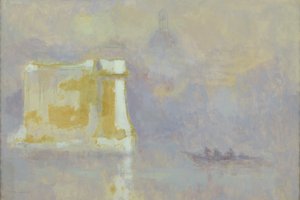 Weißer Stapel umgeben von Nebel von Maurice Louvrier