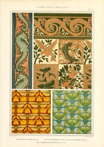 Tiermotive in Jugendstil-Ornamenten