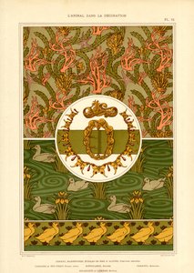 Wasservögel und maritime Motive im Jugendstil