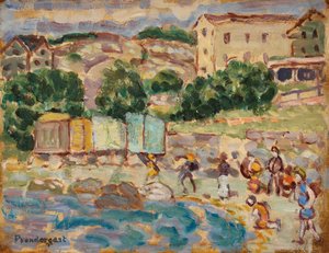 Strand und Dorf von Maurice Prendergast
