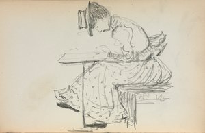 Italienisches Skizzenbuch: Sitzende Frau (Seite 107)