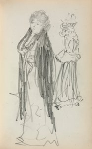 Italienisches Skizzenbuch: Zwei stehende Frauen (Seite 129) von Maurice Prendergast