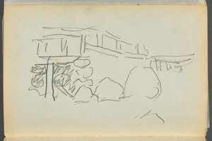 Skizzenbuch - Das Granite Shore Hotel, Rockport, Seite 178: Zaun von Maurice Prendergast