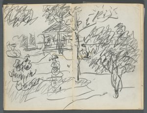 Skizzenbuch, Die Dells, Nr. 127, Seite 066 & 67: Landschaft von Maurice Prendergast