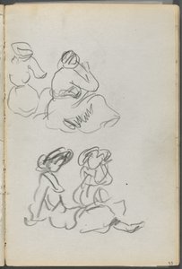 Skizzenbuch, Die Dells, Nr. 127, Seite 093: Sitzende Figuren