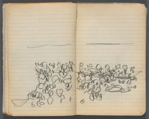 Skizzenbuch, Seite 044 & 45: Strandansicht