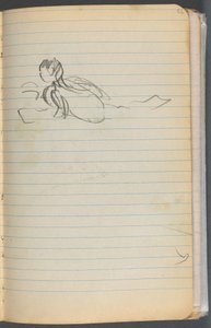 Skizzenbuch, Seite 072: Schwimmende Figur