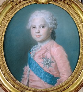 Porträt von Ludwig von Frankreich (1755-1824) Graf der Provence und zukünftiger König Ludwig XVIII. von Maurice Quentin de La Tour