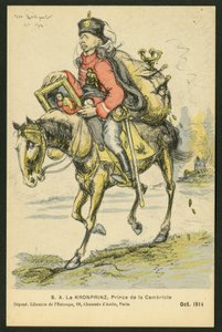 Postkarte, Satirisch in Farben von Maurice Radiguet