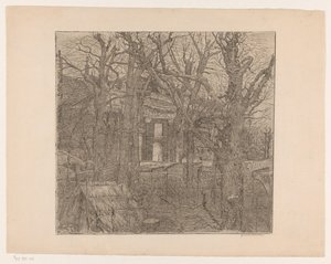 Bäume um ein Haus von Maurits van der Valk (signed by artist)
