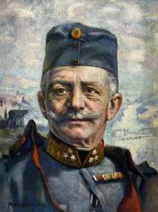 Porträt von Conrad von Hotzendorf (1852-1925), Feldmarschall der österreichisch-ungarischen Armee (Zeichnung) von Max Antlers