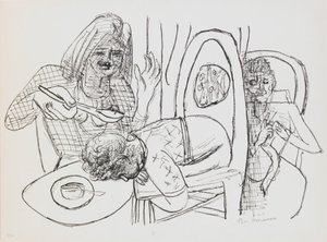 Ich will meine Suppe nicht essen, Platte 6 aus dem Portfolio „Tag und Traum“ von Max Beckmann