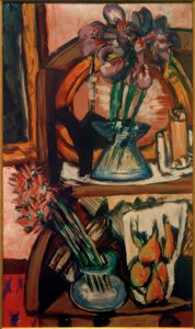 Stillleben mit zwei Blumenvasen von Max Beckmann