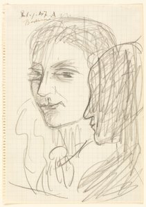 Studie von zwei Köpfen von Max Beckmann