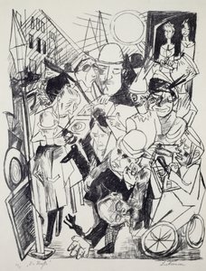 Die Straße, von Max Beckmann (1884-1950), Radierung. Deutschland, 20. Jahrhundert.