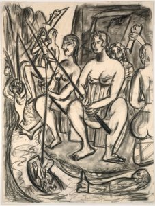 Frauen beim Fischen von Max Beckmann