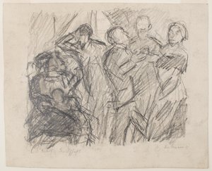 auf recto: I [Erster] Entwurf für Gesellschaftsparty von Max Beckmann