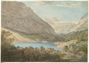 „Der Blaue Pool“ im Reintal bei Garmisch von Max Joseph Wagenbauer
