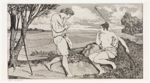 Apollo und Daphne I (Rettungen Ovidischer Opfer, Opus II, Blatt 10) von Max Klinger