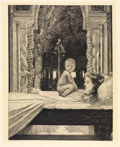 Mutter und Kind (Tote Mutter) (Vom Tode, Zweiter Teil, Opus XI, Blatt 9) von Max Klinger