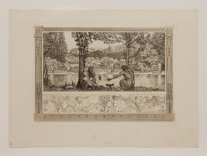 Narziss und Echo I von Max Klinger