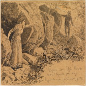 Narziss und Echo I. von Max Klinger