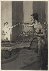 Philosoph (Vom Tode, Zweiter Teil, Opus XI, Blatt 4) von Max Klinger