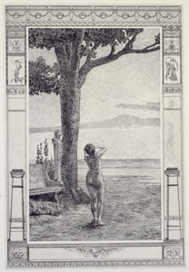 Psyche Verlassen, Platte 22 aus der Serie „Cupid und Psyche: Opus V“ von Max Klinger
