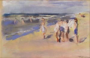 Strand, ca. 1910 (Kreidezeichnung)