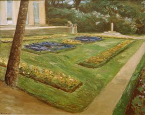 Die Blumenterrasse im Wannseegarten nach Nordwesten