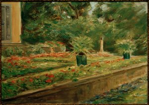 Die Blumenterrasse im Wannseegarten nach Nordwesten