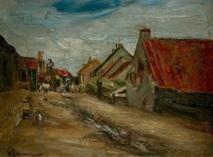 Dorfstraße in Holland von Max Liebermann
