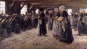 Flachsscheuer in Laren von Max Liebermann