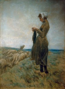 Holländisches Hirtenmädchen (Strickende Schafhirtin)