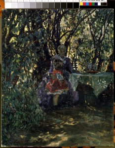 Garten in einer Villa in Wannsee, Berlin von Max Liebermann