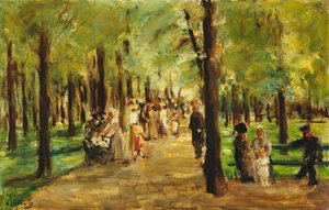 Spaziergänger im Tiergarten, 1918 von Max Liebermann