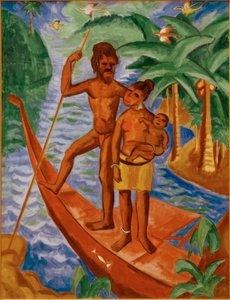 Ehepaar auf Palau von Max Pechstein