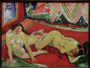 Zwei Frauenakte im Zimmer von Max Pechstein