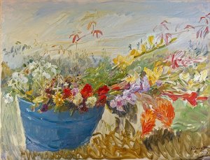 Blumenstilleben im Freien