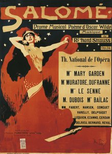 Plakat der Oper Salome von Richard Strauss von Max Tilke