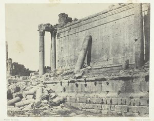 Baalbeck Heliopolis, Tempel des Jupiter, Ostfassade, Syrien, 1849-51, gedruckt 1852