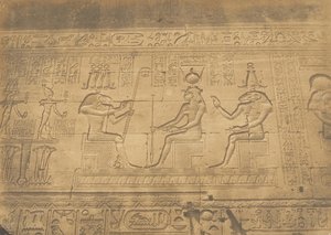 Basreliefs der Fassade des Tempels von Dendêrah Tentyris, 1849-50 von Maxime Du Camp