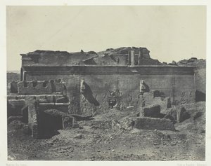 Fassade Rückseite, Großer Tempel von Dendera Teutyres, Oberägypten, 1849-51, gedruckt 1852 von Maxime Du Camp