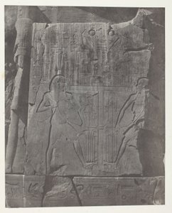 Gournah, Skulpturen des Throns der Kolosse; Theben von Maxime Du Camp