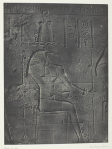 Großer Tempel der Isis in Philä, Tôth Ibiocéphale; Nubien, Platte 79 aus dem Album "Ägypten, Nubien, Palästina und Syrien" (1852)
