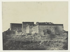Großer Tempel der Isis in Philä, Gesamtansicht von Norden; Nubien, Platte 80 aus dem Album "Ägypten, Nubien, Palästina und Syrien" (1852) von Maxime Du Camp