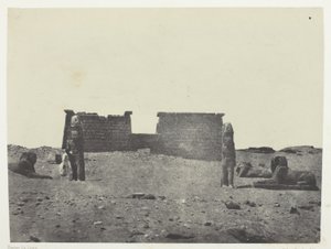 Hémi-Spéos De Séboua, Drômos; Nubien, Tafel 97 aus dem Album "Ägypten, Nubien, Palästina und Syrien" (1852) von Maxime Du Camp