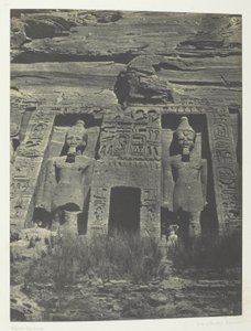 Ibsamboul, Eingang des Spéos von Hathor; Nubien, Tafel 109 aus dem Album "Ägypten, Nubien, Palästina und Syrien" (1852)